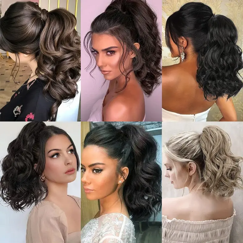 10 Inch Curly/Wavy Synthetic Ponytail Extension - Claw Clip for Women Comfortable Daily Wear, Durable & Easy Installation