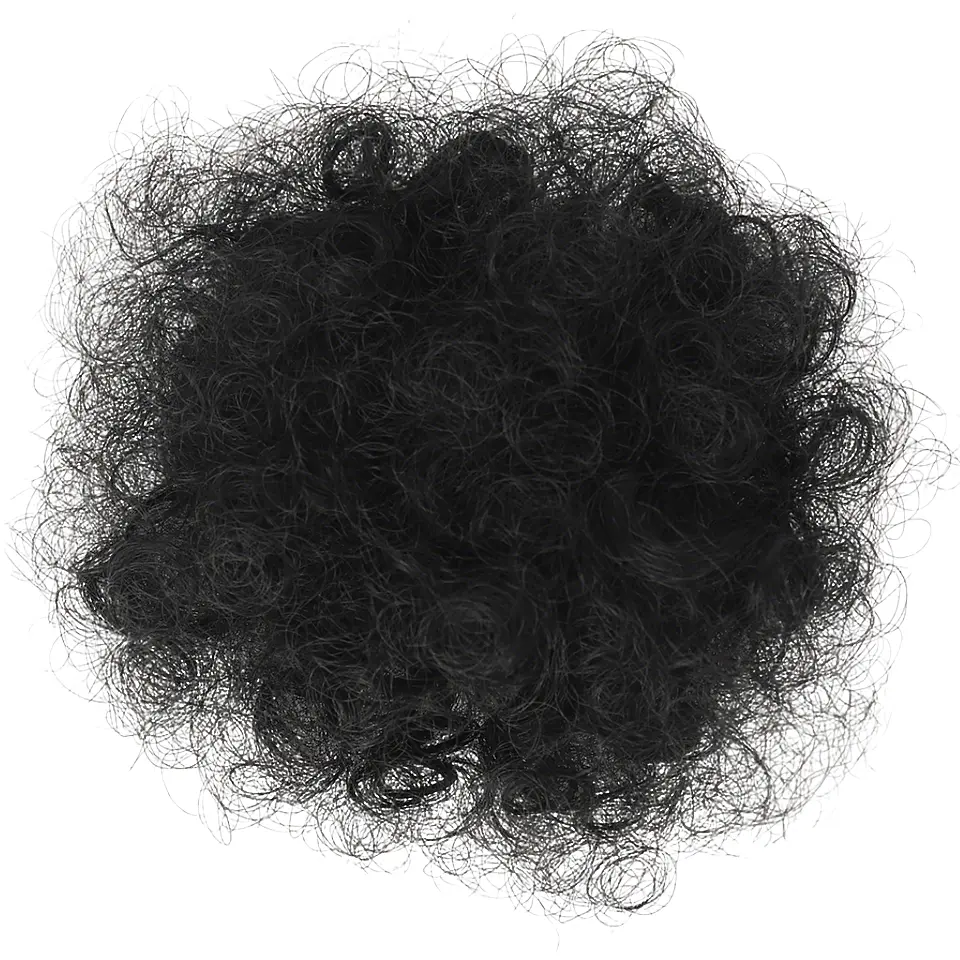 2 Pcs Small Size Synthetic Afro Puff Hair Buns Kinky Curly Hair Updo Donut Chignon for Girls Kids Children Babies Black Women