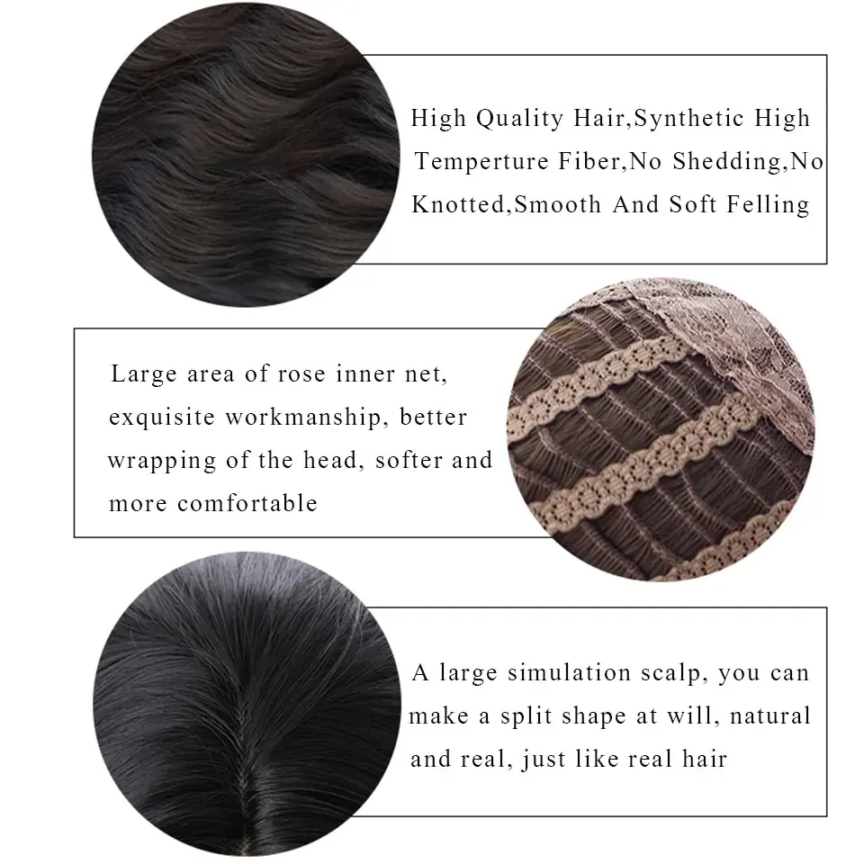 LUPU Synthetic Short Curly Boy Hair Wig Black Brown Natural Fake False Hair For Men Handsome Christmas Halloween Heat Resistant