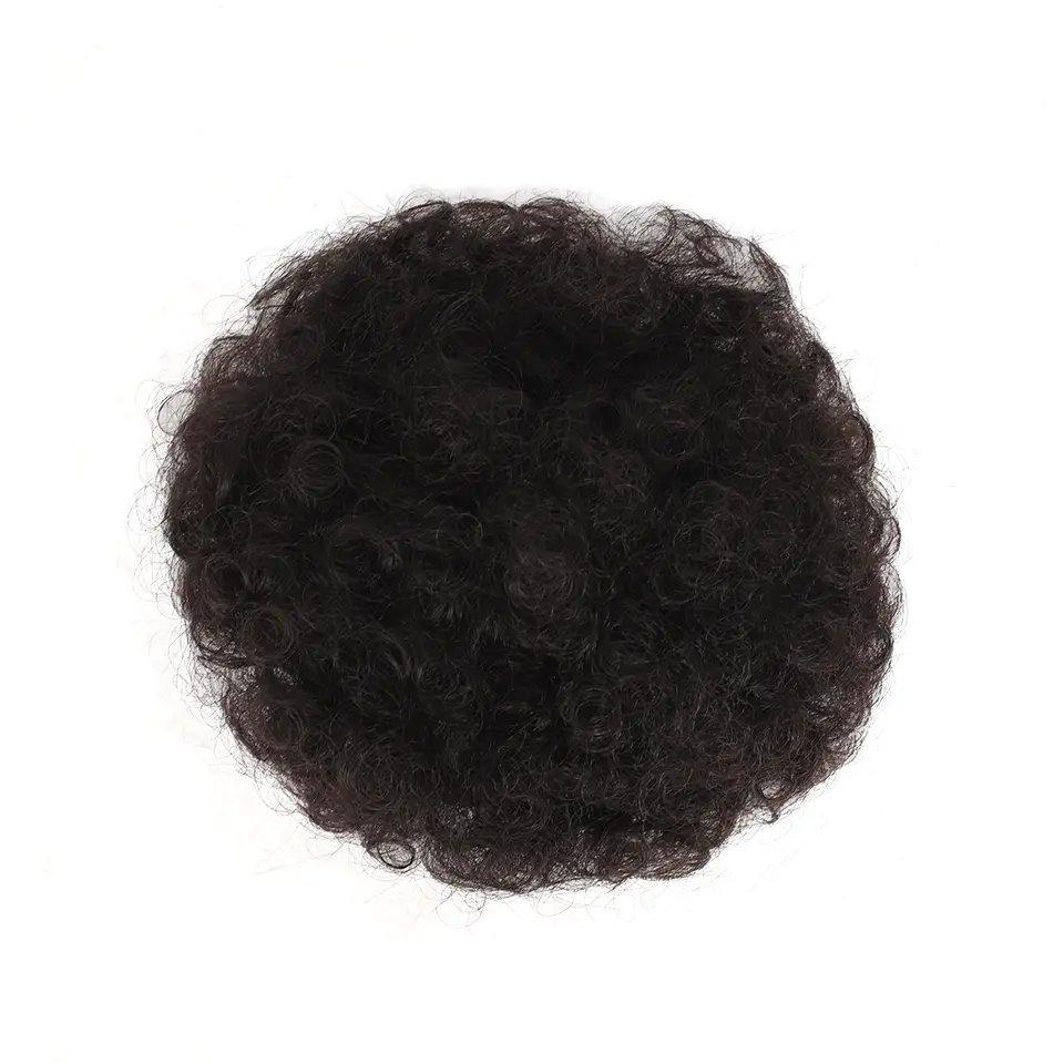 LUPU Synthetic Afro Puff Drawstring Ponytail Kinky Curly Hair Bun Piece with Clips in Updo Extensions for Black Women
