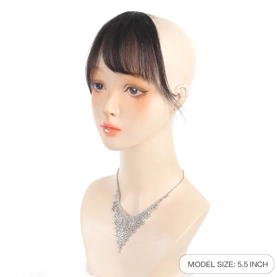 Bangs Hair Clip100% Human Remy Hair Light Brown Clip in Bangs Clip on Air Bangs for Women  for Daily Wear