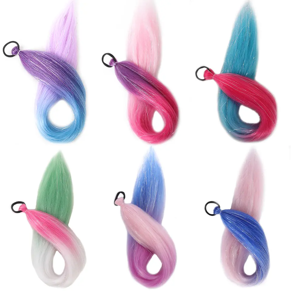 2pcs/Pack, 26Inch Synthetic Hair Extensions, For Daily Wear Or Cosplay, Ideal For Holidays Festive Hairstyles For Music Festival