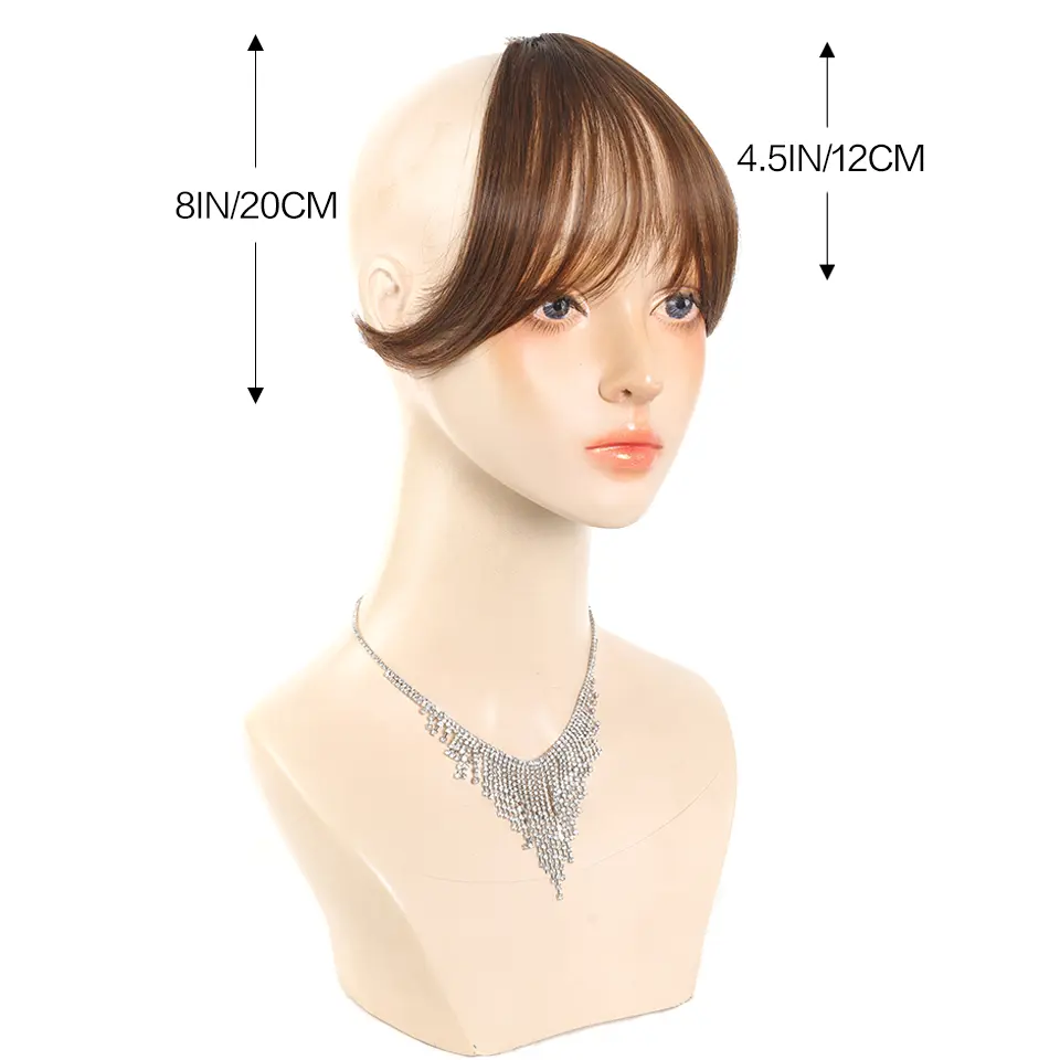 Synthetic Bangs Wig For Women With Natural Side Bangs Fluffy And Add Hair Flipper Bangs