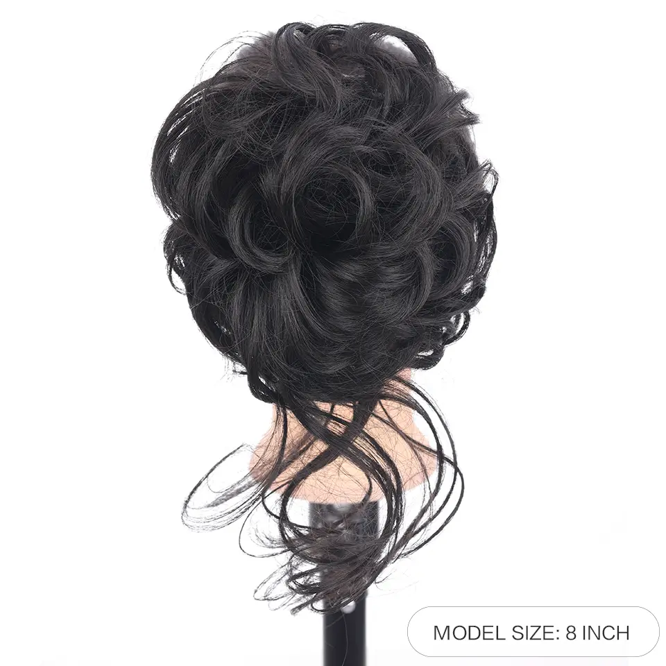 LUPU Synthetic Messy Curly Claw Hair Bun Chignon Hair Extensions Scrunchy Fake False Hair With Tail for Women Hairpieces