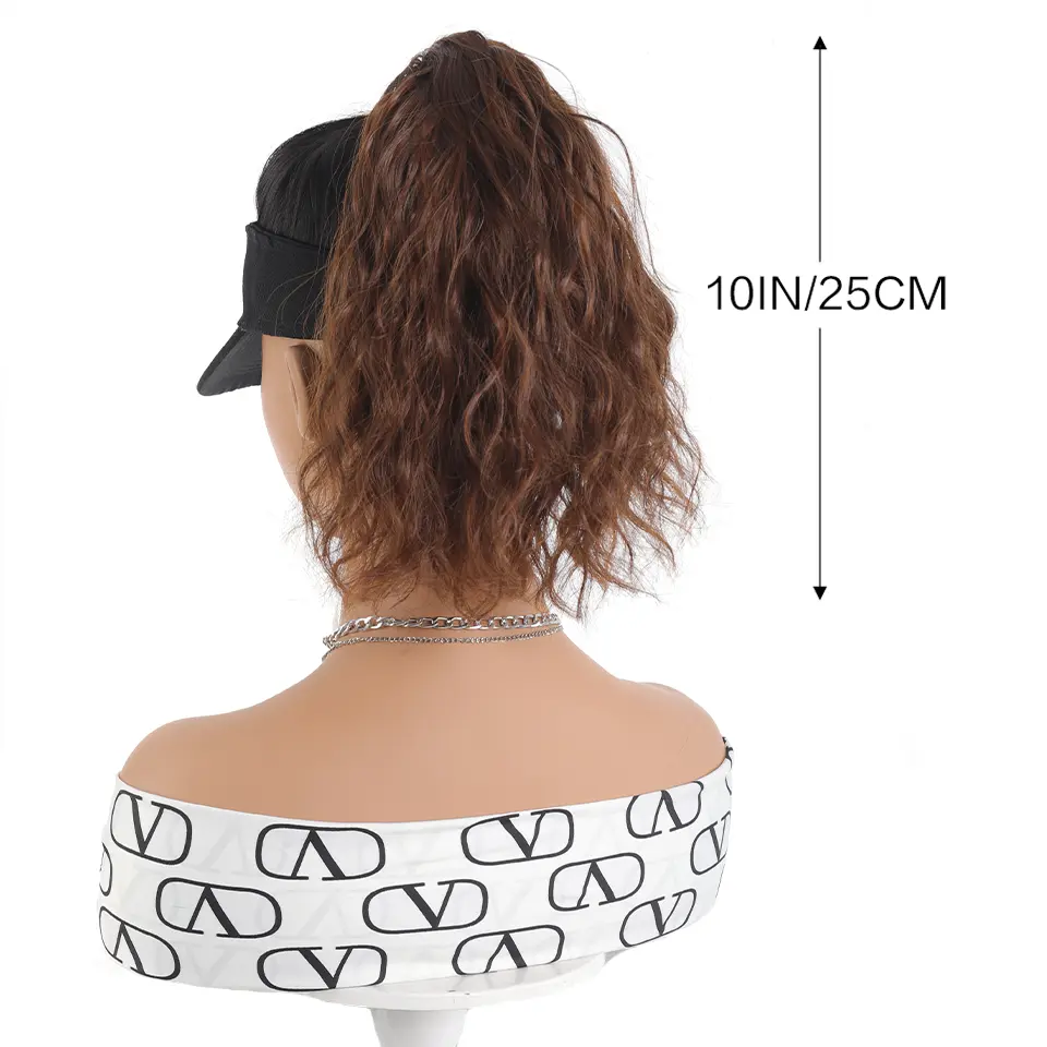 LUPU Synthetic Claw Clip In Ponytail Hair Extensions 10 Inch Short Curly Ponytail Wavy Synthetic Hairpiece For Women Daily Use