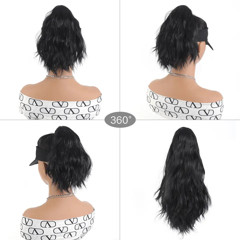 LUPU Synthetic Claw Clip In Ponytail Hair Extensions 10 Inch Short Curly Ponytail Wavy Synthetic Hairpiece For Women Daily Use