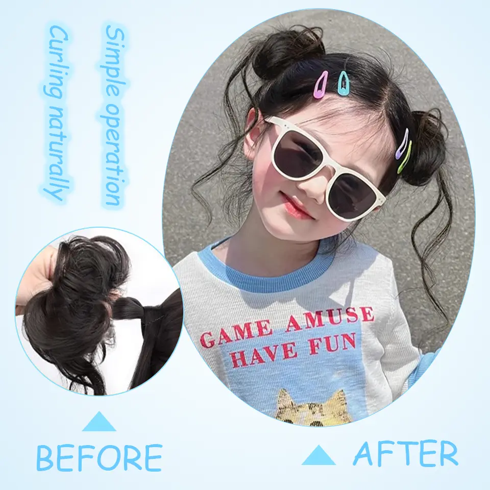 LUPU Synthetic Messy Bun Hair Piece Curly Hair Bun Extensions With Straight Tails Hair Scrunchies Ponytail Hairpieces For Women