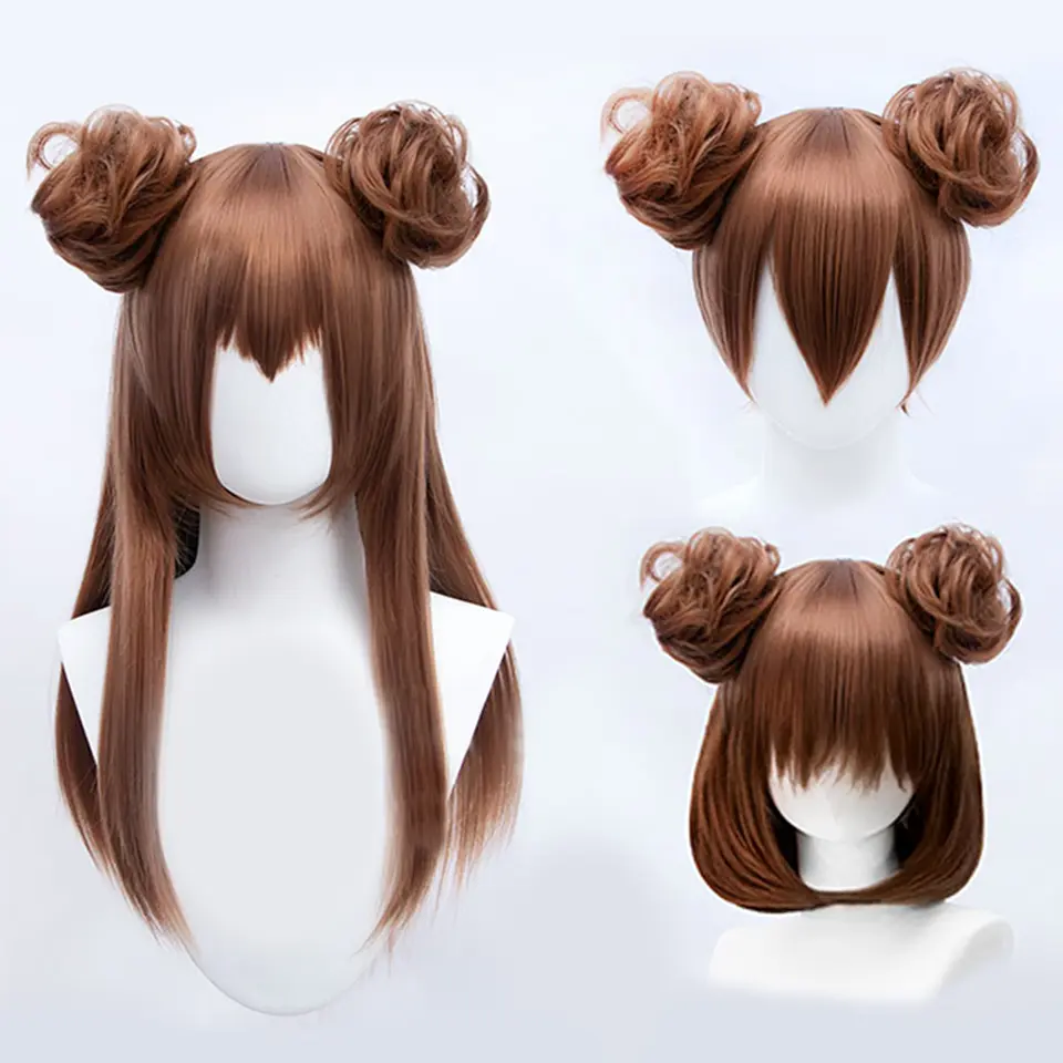 LUPU Women's Synthetic Fake Hair Bun Cosplay Chignon Red Purple Pink Brown Green White Claw In Hairpieces for Costume