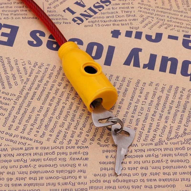 8x640MM Cycling Cable Anti-Theft Bike Scooter Safety Lock With 2 Keys