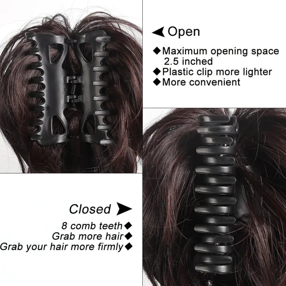 LUPU Claw Messy Hair Buns Synthetic Hair Extensions Elegant For Daily Use Hair Accessories Halloween Christmas