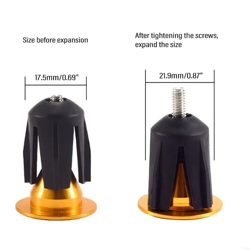 1 Pair Mountain Bike Road Bike Accessory Aluminum Alloy Bike Handlebar End Plugs