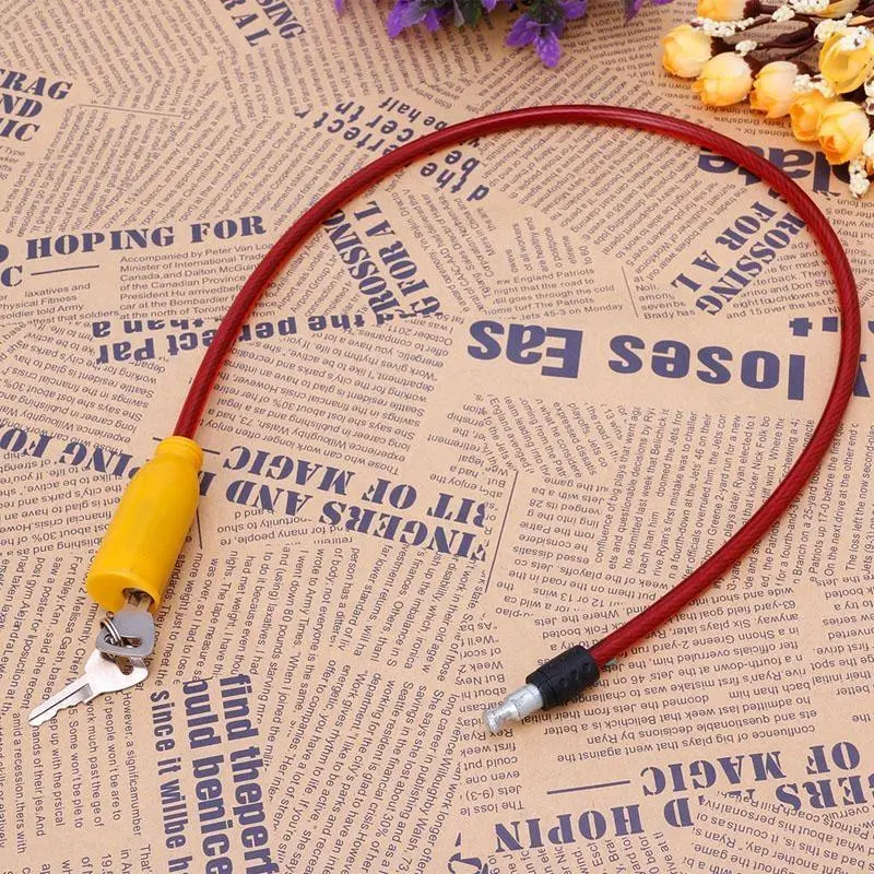 8x640MM Cycling Cable Anti-Theft Bike Scooter Safety Lock With 2 Keys