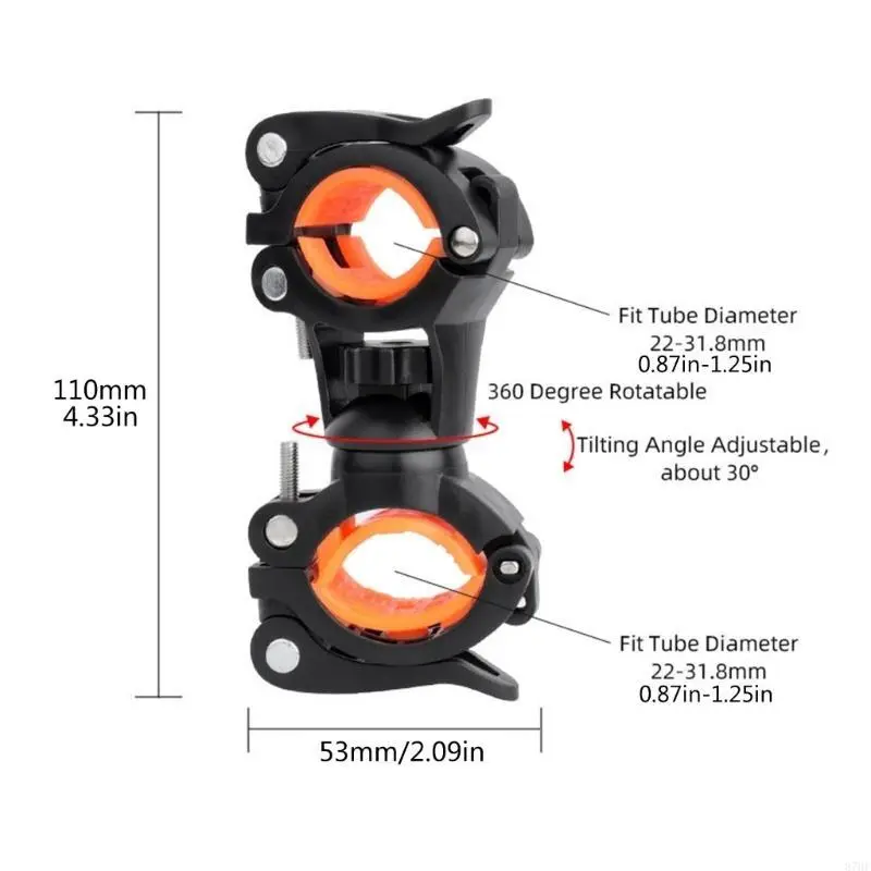 Adjustable Bicycles Flashlight Mount Universal Bike Flashlight Holder Bicycles Front Torch Mount LED Headlight Holder