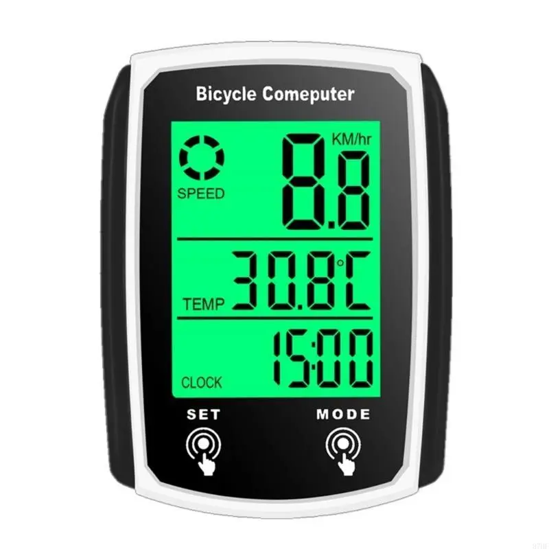 Bike Computer with 19 Functions Waterproof Bicycles Speedometers Odometers Wire Cycling Computer Automatic Start/Stops