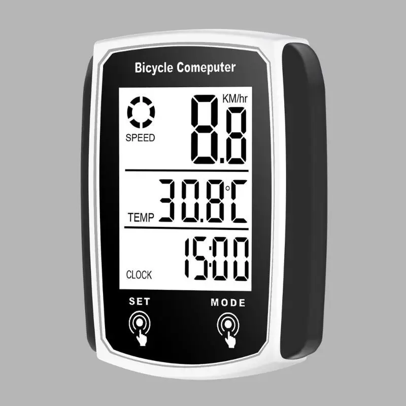 Bike Computer with 19 Functions Waterproof Bicycles Speedometers Odometers Wire Cycling Computer Automatic Start/Stops