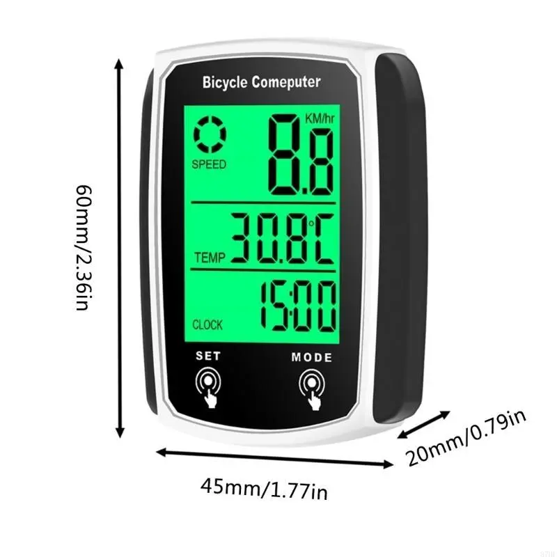 Bike Computer with 19 Functions Waterproof Bicycles Speedometers Odometers Wire Cycling Computer Automatic Start/Stops