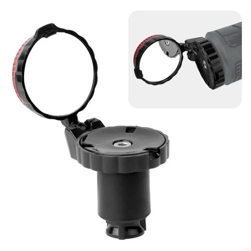 Foldable Mounting Sleeve Handlebar End Wheel Mirror 360 Degrees Rotatable Universal Bicycles Mirror for Mountain Bike