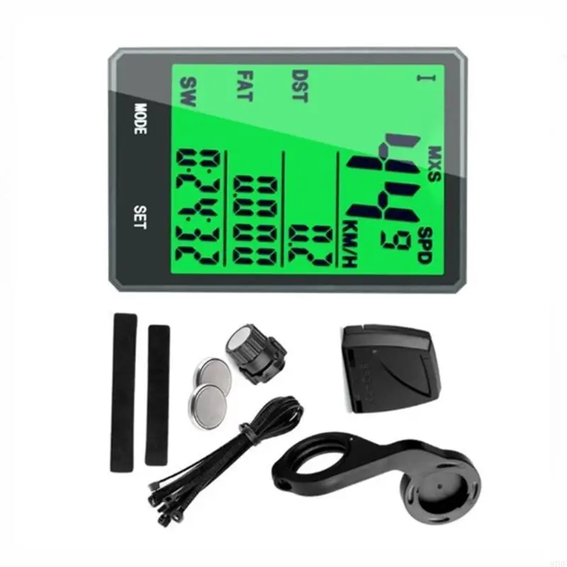 Cycling Speedometer Accurate Data Recording Water Resistant Big Screen Odometers