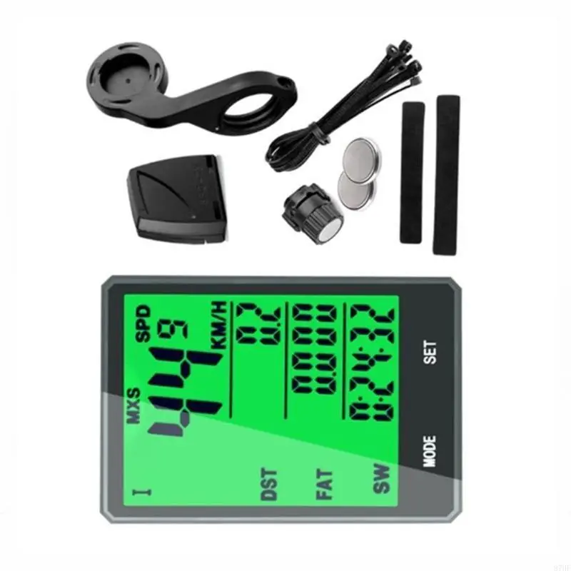 Cycling Speedometer Accurate Data Recording Water Resistant Big Screen Odometers