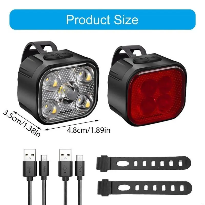 Multimodel Cycling Light Set Charging Bicycles Light Cycling Bike Taillights for Safe Night Commuting