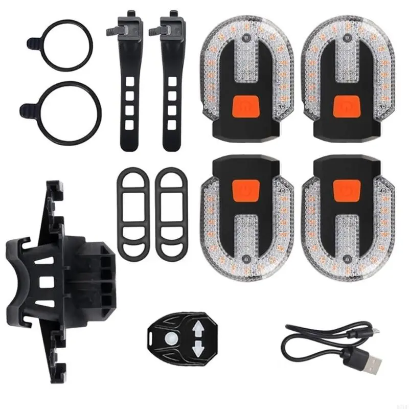 Cycling Safety Tail Light High Brightness LED Turn Signals Rechargeable Light