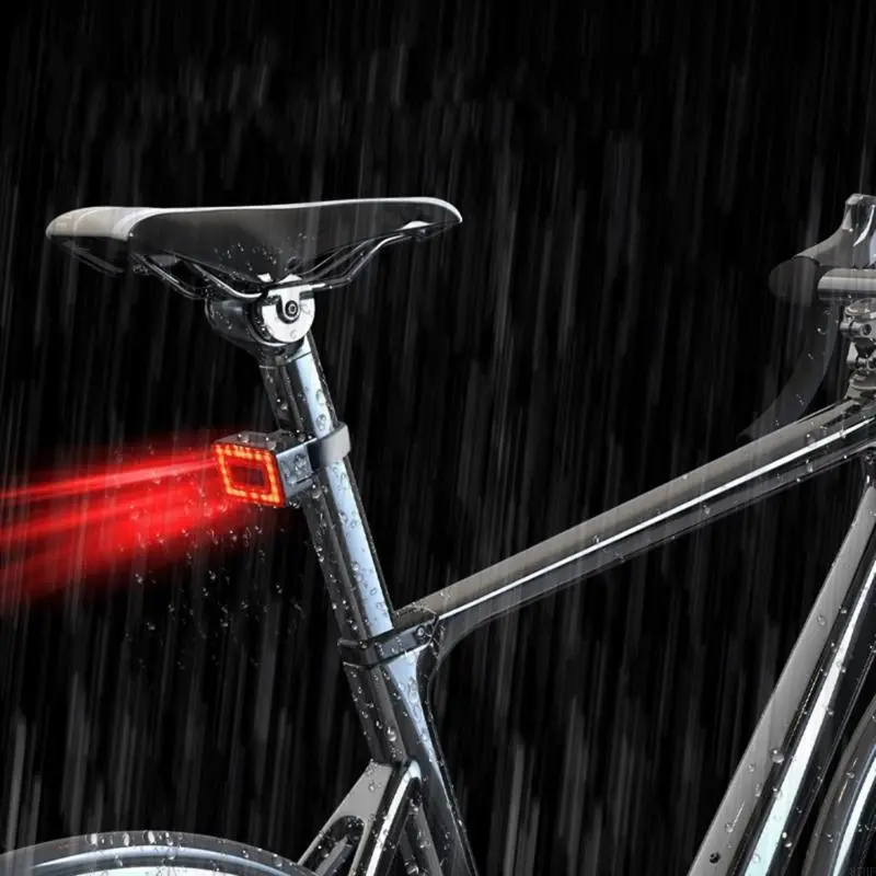 Taillight IPX64 Watertight Bike Rear Light with Visual Alerts for Night Ridings