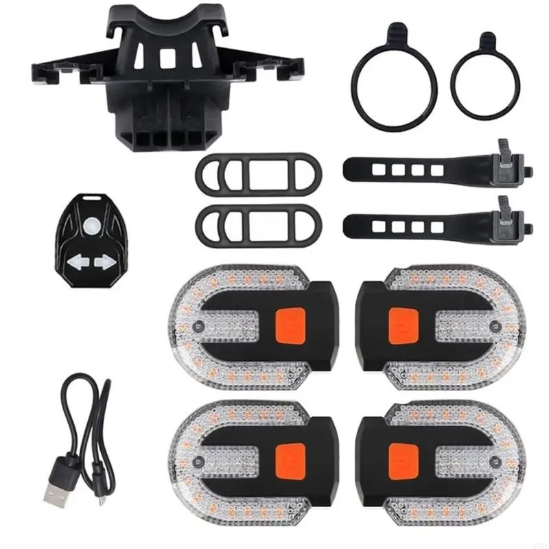 Cycling Safety Tail Light High Brightness LED Turn Signals Rechargeable Light
