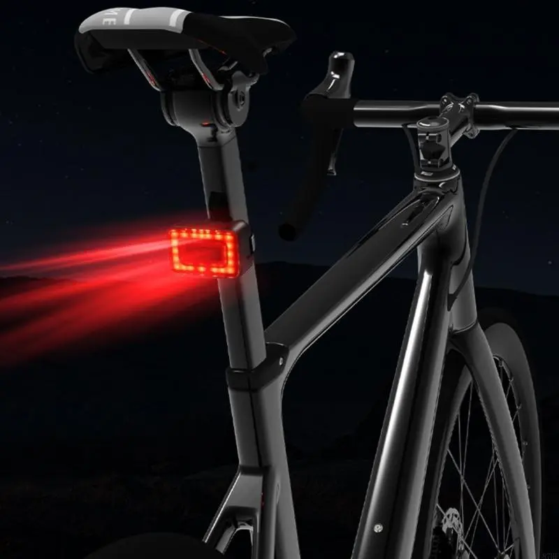 Taillight IPX64 Watertight Bike Rear Light with Visual Alerts for Night Ridings