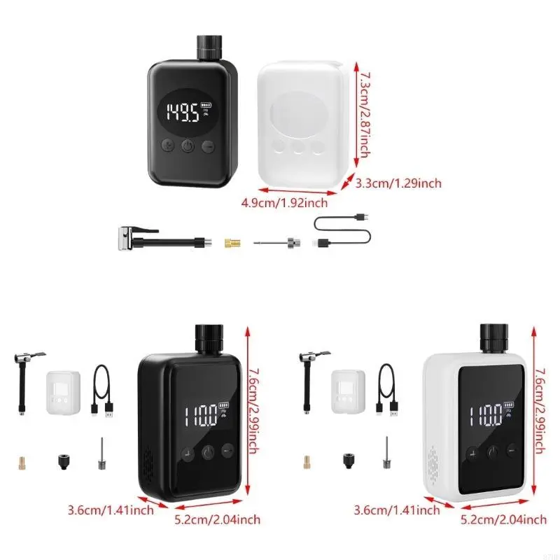 Fast Rechargeable Compressors Tire Inflator Versatile Electric Inflator for Bicycles Tires