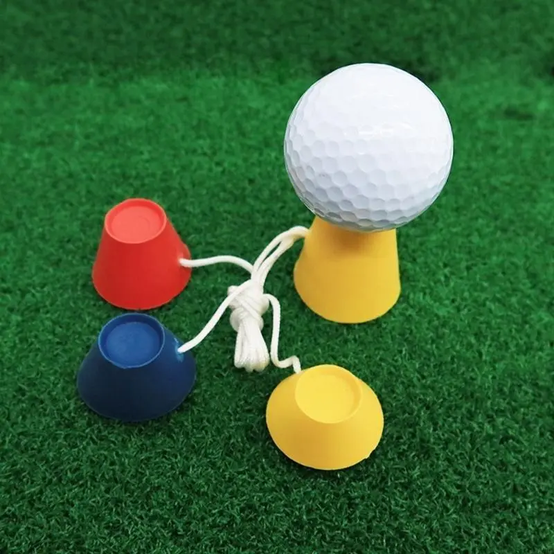 Colorful Rubber Winters Golf Tees Set with Different Height Tees Rope Golfs