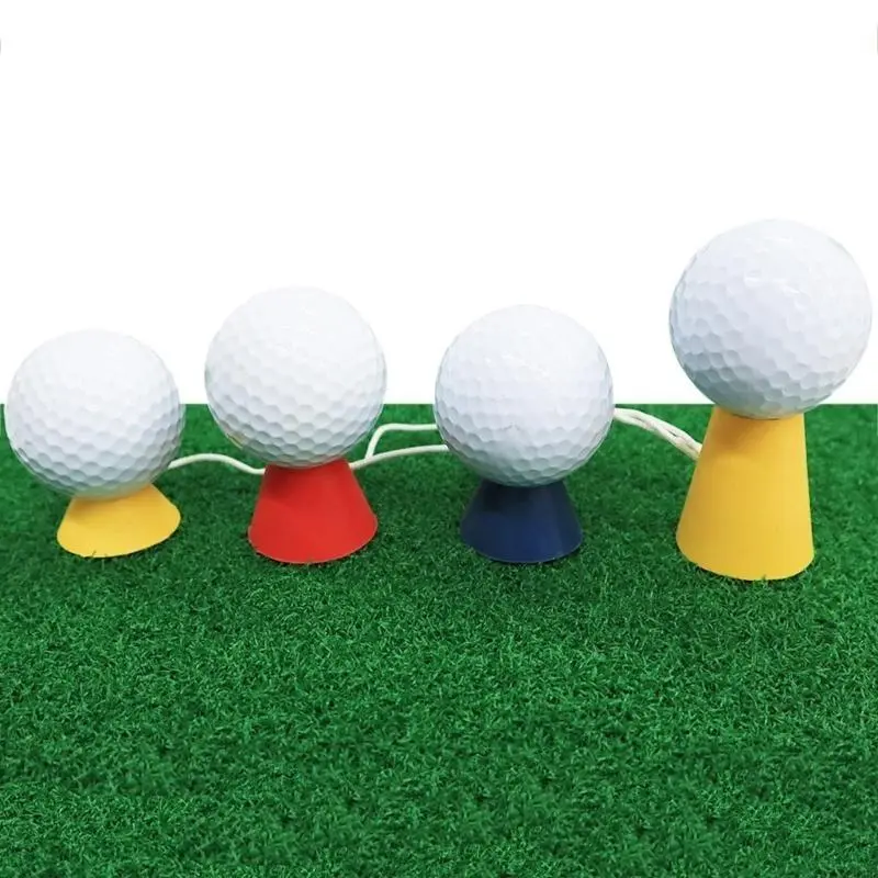 Colorful Rubber Winters Golf Tees Set with Different Height Tees Rope Golfs