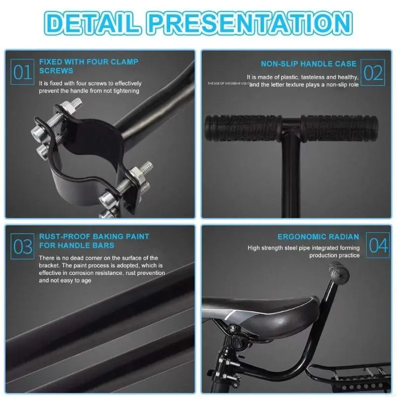 Bicycles Rear Seats Armrest Bike Rear Seats Handle Grip Bikes Back Seats Handle