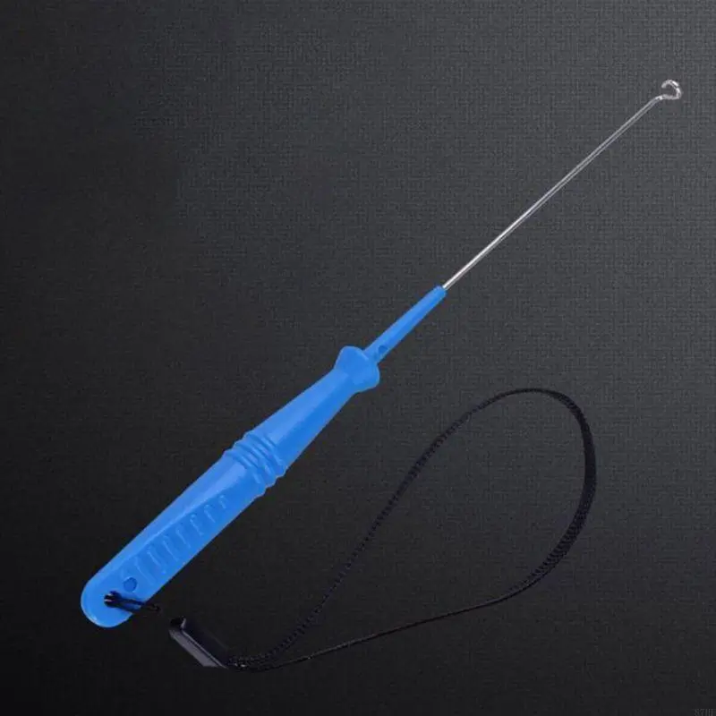 Fishing Hook Remover Stainless Steel With Anti Lost Ring Extractor Anti Slip Han