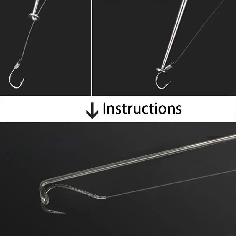 Fishing Hook Remover Stainless Steel With Anti Lost Ring Extractor Anti Slip Han