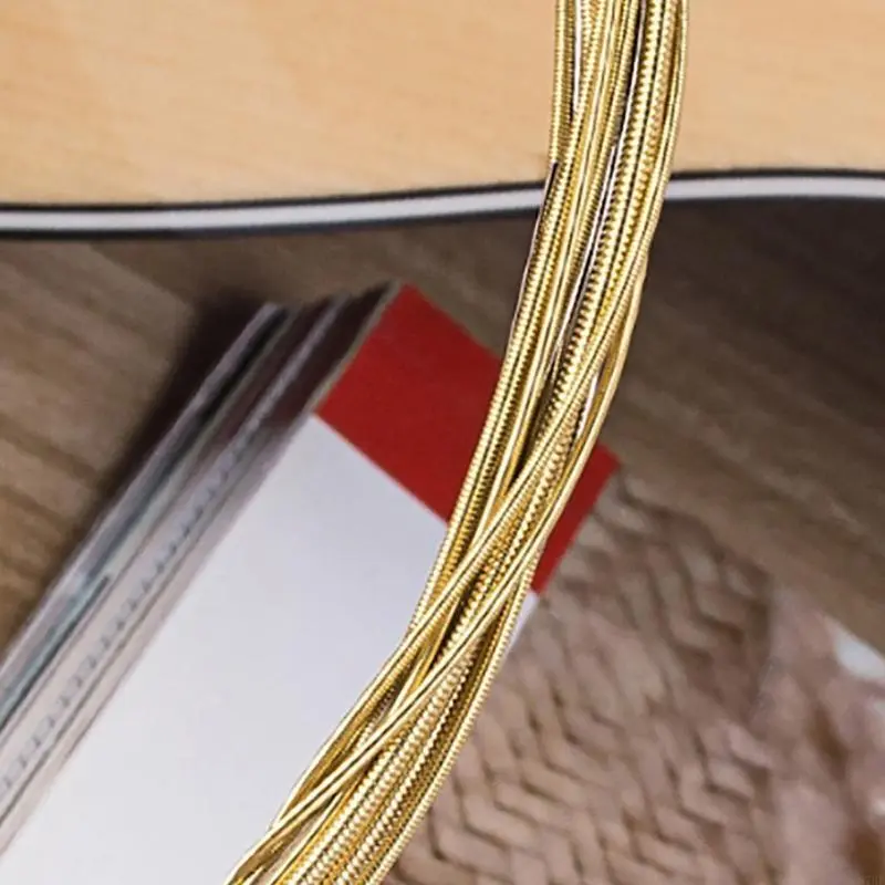6 Pcs Acoustic Guitar Strings Steel Wire Strings Musical Instrument Accessories