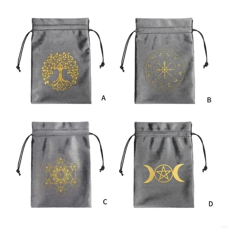 Tarot Oracles Card Storage Bag Jewelry Dices Pouches Drawstrings Bag Divinations Accessory for Tarot Enthusiast