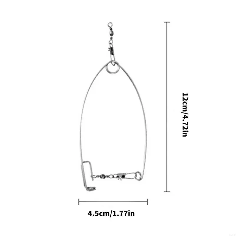 Automatic Fish Hook Device Stainless Steel Spring Loaded Ice Fishing Hook