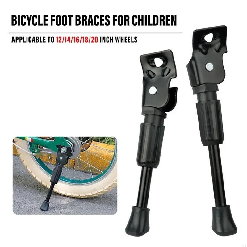 Kickstand Parking Stand Cycling Foot Bracket for Kids Bicycles, with Nonslip Tip