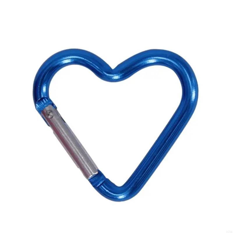 Heart Hooks Carabiner Hook Clip Key Holder Aluminum Alloy Keychain Clips for Outdoor Traveling Walking