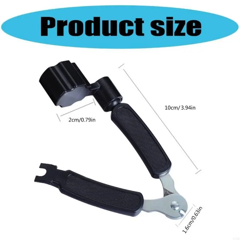 Guitar Bridge Pin Puller for Guitar String Changing, 3 in 1 Guitar String Changing Tool, Guitar String Winder Cutter