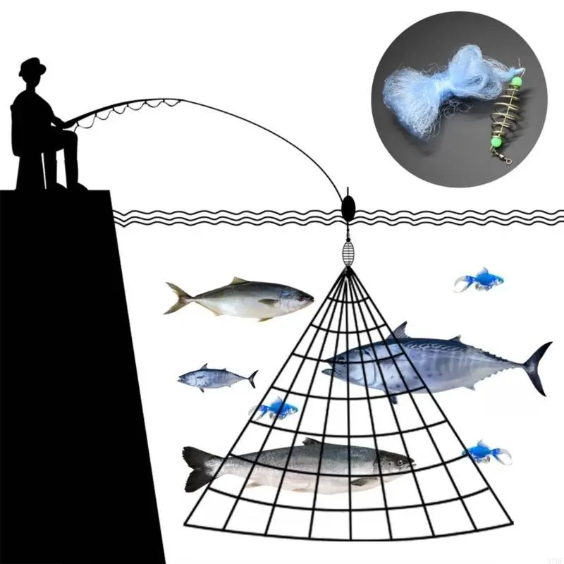 Versatiles Fishing Net Durability Steel Fishing Tackle Handle Fishing Tackle