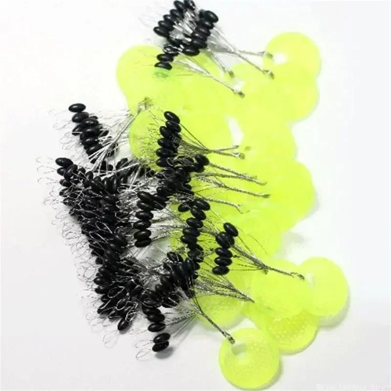 10Grop Space Beans Oval/Cylinder Fishing Float Bobber Stopper Fishing Float Bean Space Float Sinkers Stops Accessories