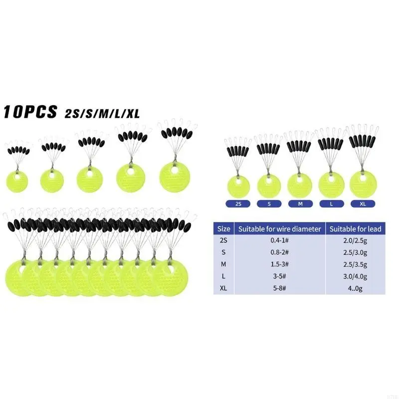 10Grop Space Beans Oval/Cylinder Fishing Float Bobber Stopper Fishing Float Bean Space Float Sinkers Stops Accessories