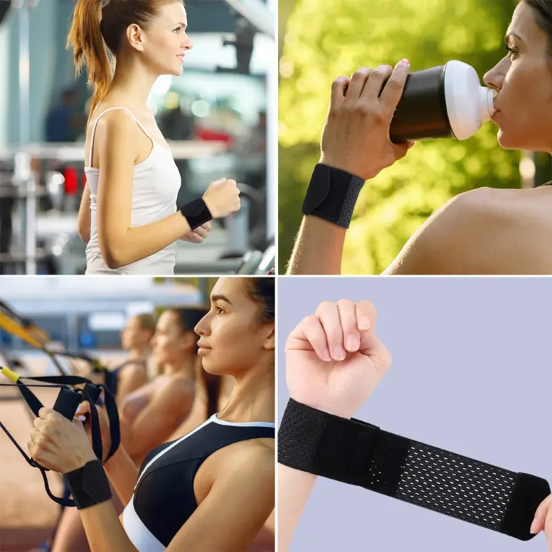 Adjustable Soft Wristbands Wrist Support Bracers For Gym Sports Wristband Carpal Protector Breathable Wrap Band Strap Safety