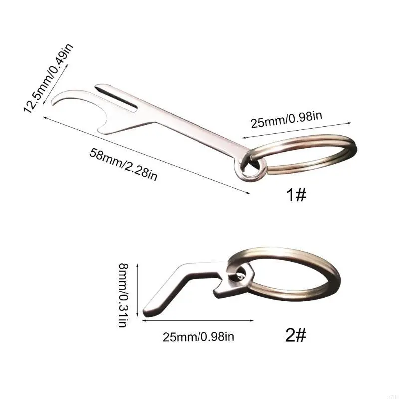Bottle Opener with Keychain, Stainless Beer Opener Mini Pocket Keyring Opener