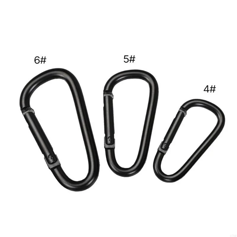 4 Pcs Aluminum Alloy Carabiner Clip Outdoor Hiking Spring Clip Hooks Clasps