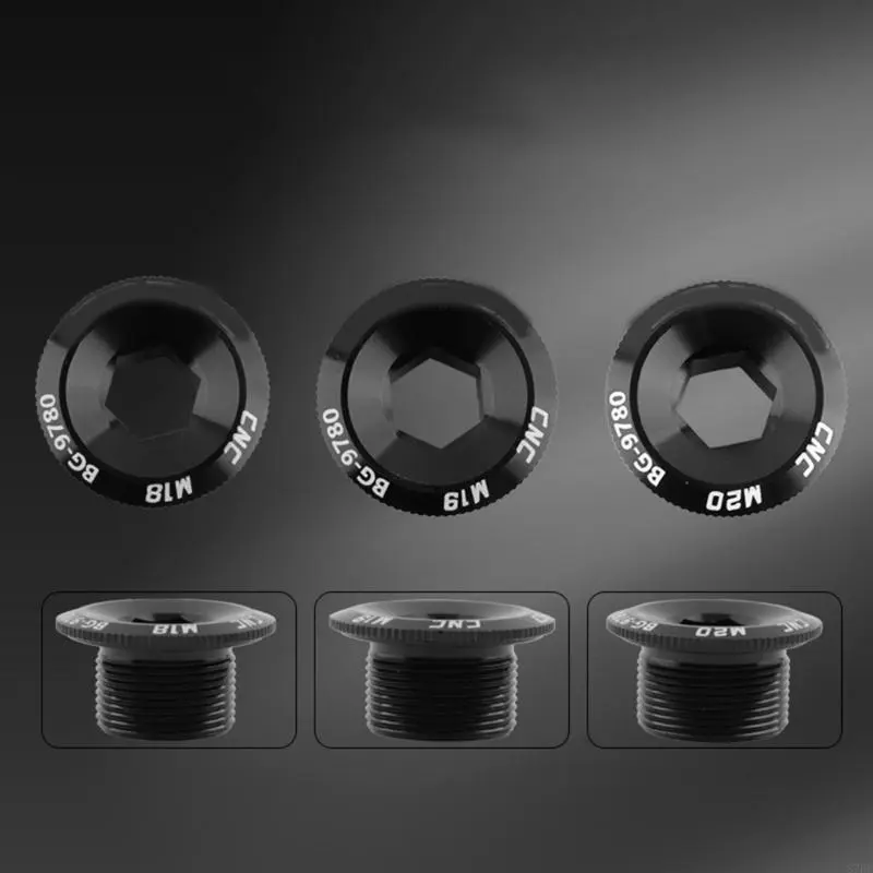 Road Bike Crank Fixing Bolts 18/19/20mm Aluminum Alloys Crankset Cover Screws Enduring