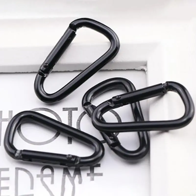 4 Pcs Aluminum Alloy Carabiner Clip Outdoor Hiking Spring Clip Hooks Clasps