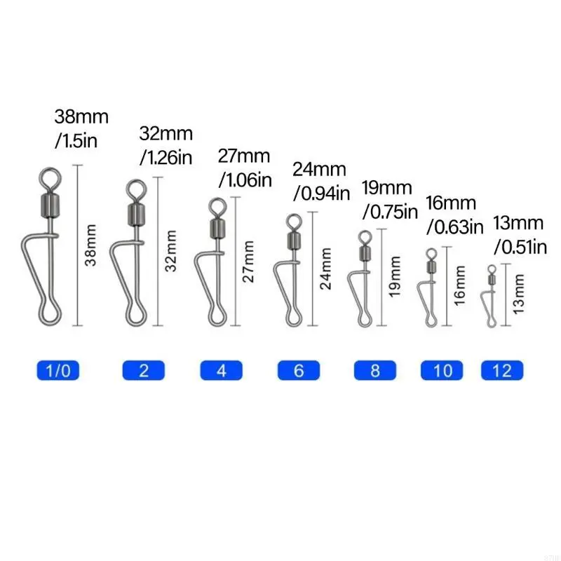 High Strength Fishing Swivels Set Balls-Bearing Swivels with Welded Rings