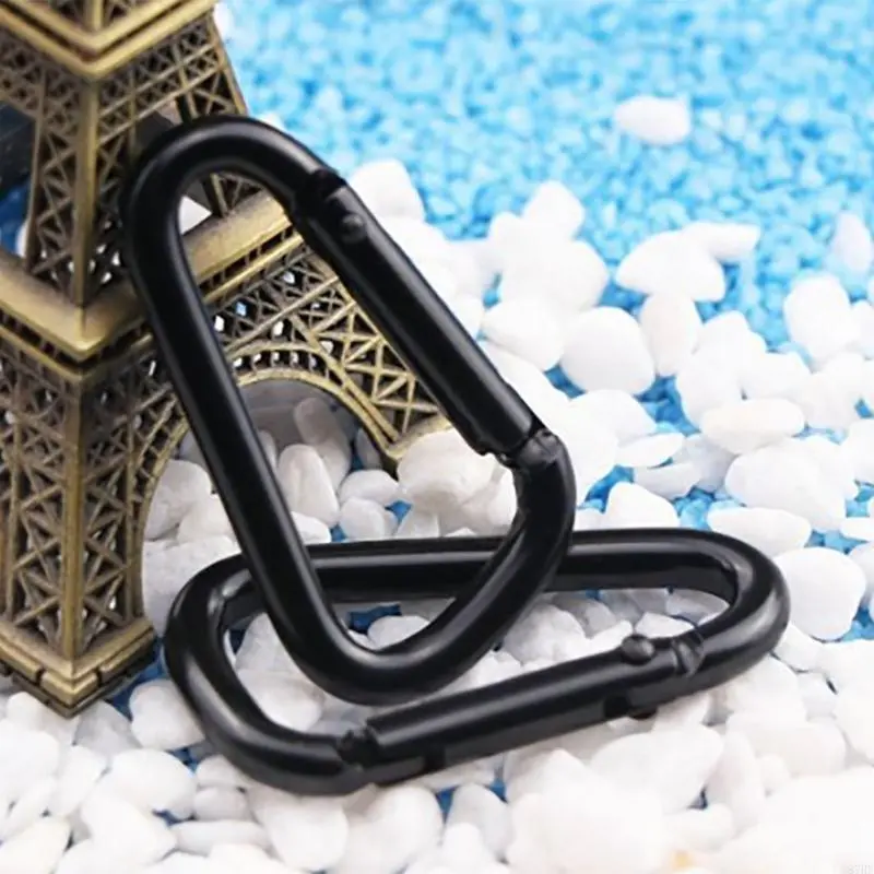 4 Pcs Aluminum Alloy Carabiner Clip Outdoor Hiking Spring Clip Hooks Clasps